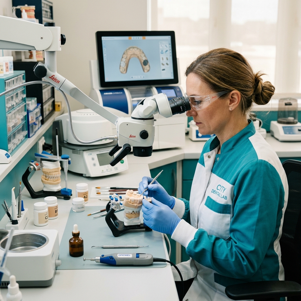 Dental Laboratory Professional at Work